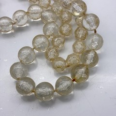 Beaded Statement Necklace Lot 2 Vintage GRAZIANO Chunky Single and Clear Double