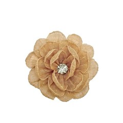 7cm Flanged Fabric Flower Brooch Pin for Women Girls Cute Handmade Rhinestone…