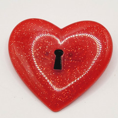 10 Heart Brooch Pins Various Materials Vintage 1980s to 1990s Colorful Whimsical