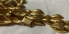 Vintage Napier 16.5” Thick Gold Tone Mesh Link Necklace Statement Choker Collar