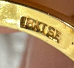 Vintage 18KT GE Gold Plated High Prong Set Cubic Zirconia Ring 8.25