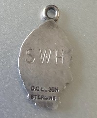 Vintage D.G. ELSEN Sterling Silver YALE UNIVERSITY Secret Society Charm Fob 1950