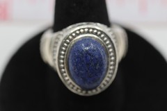 Lapis Blue Gemstone Ring Sterling Silver