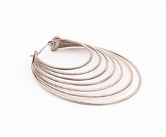 925 Sterling Silver Vintage Earrings Classic Cascade Loop Strand Hoop EG14531