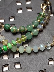18 Inch Green AV Max Beaded Necklace