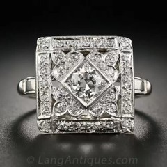 0.68Ct White Round Simulated Diamond Antique Style Ring In 925 Sterling Silver