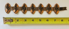Vtg Solid Copper Jewelry Lot Bell Trading Post Treble Clef Mesh Bracelet 251g