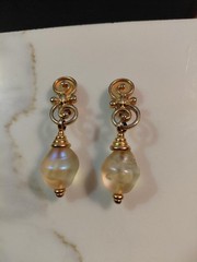 Vintage Ben Amun Gold-Tone Statement Clip-On Earrings