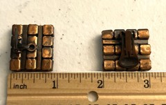 Vintage Copper Prong Set Gold Rhinestone Clip On Earrings JMS-8