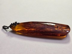 Vintage Brown Natural Amber Pendant from Latvia