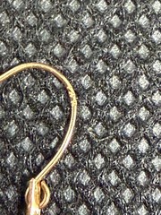 Vintage Stamped Solid 14kt Gold Hoop Earrings 0.37g New Old Stock!