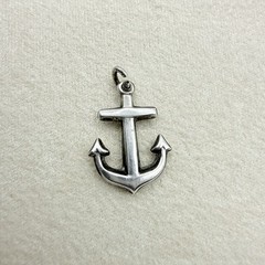Vintage Sterling Silver Ship Anchor Charm Pendant Nautical Jewelry Accessory