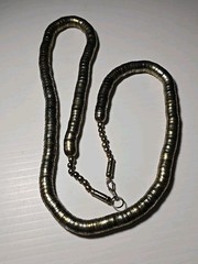 Vtg 70s Snake Coil Necklace 30″ Articulated Segmented Gold Tone Egyptian Revival
