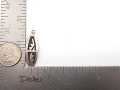 Vintage Hopi Old Pawn Sterling Native American Jewelry Pendant Signed Marked