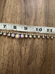 Vintage 1950s 1960s Pair Of Rhinestone Chokers Necklaces 15” – 16”