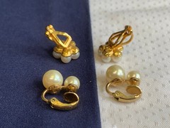 Vtg Clip-On Earring Lot Costume Jewelry Trifari Napier Avon Cloisonne Enamel