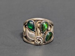 Vintage Wheeler Manufacturer Sterling Silver Abalone Ring Size 5.25