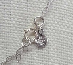 Sterling Silver Rock Quartz Crystal Cranberry Garnet Lavalier Pendant Necklace