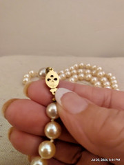 Marvella Vintage Luminous Faux Pearl Knotted Long Single Strand Necklace