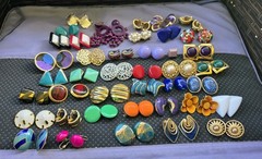 Vintage Fashion Earrings Lot Mixed Materials,Multicolor Pre Owned Unbranded D7