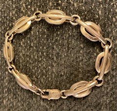 Vintage Heavy Sterling Silver Oval Link Bracelet 31+ grams