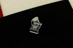 Lab-Created 1CT Round Cut Diamond Vintage Engagement Ring 14K White Gold Over