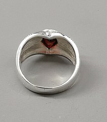 Silver Ring Garnet Markasite Ring Size 54 925 Sterling Silver 9927874