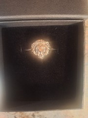 10K Solid Gold Lion Head Ring Size 13.5