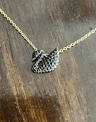 Swarovski Iconic Swan pendant Small Black Rose gold-tone plated 5363393