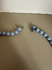 Vintage Sky Blue Graduated Beaded 23″ Necklace
