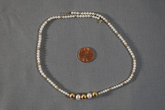 Vtg Pearl Necklace 18k Yellow Gold Clasp & Beads 16″ Long