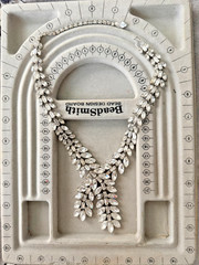 Vintage Weiss Rhinestone Necklace Statement Bib Wedding Runway Signed