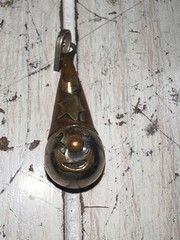 Old Pawn Sterling Silver Wizard Bell Pendant No Markings MCM HTF