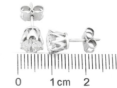 Vintage 1.90ct Diamond and Platinum Stud Earrings