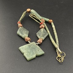 Beautifully Designed With Elegance And Fine Art Work Afghan Jade Unique Necklace