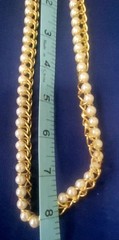Vintage Caged Faux Pearl Gold Tone 16″ Necklace