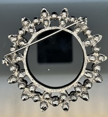 Aurora Borealis Rhinestone Wreath Brooch