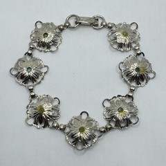 Vintage 60’s TURQUOISE Stones Nuggets Silver Tone Southwestern Western Bracelet
