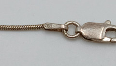 VTG 925 Snake Chain Station Bead Bracelet 7″ Sterling Silver 2g Minimalist Italy