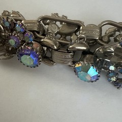 Juliana Delizza & Elster 5 Link Blue Aurora Borealis (AB) Bracelet READ