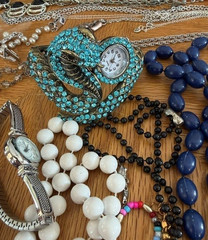 Vintage Box Lot COSTUME JEWELRY 5 Lbs 100+ Pieces All Wearable & Nice + Watches