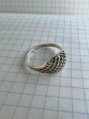 Vintage USSR Silver Ring Soviet Openwork Women’s Jewelry Size 9 Minimalist