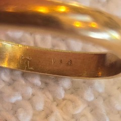 Vintage 14k Gold Band Ring- Square Shape Size 6