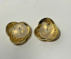 Vintage Estate Find Gold Metal Knotted Rope Nautical Post Earrings
