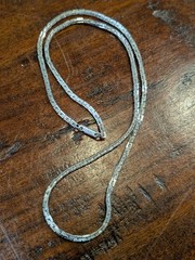 Sarah Coventry VTG Silver Tone Brick Link Chain Necklace 24 Inch Patent 3427691
