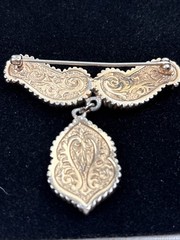 Vintage Barclay Necklace, Brooch & Earrings Set RARE Art Deco Design