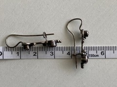 Vintage Sterling Silver Earrings 925 Drop Ladies ~ 1 Ear Wire Bend Needs Strait