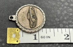 Vintage Italian Sports Car Convertible Charm Pendant Rope Border Fob
