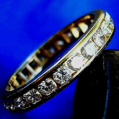 NATURAL EARTH MINED DIAMOND Wedding Band VVS Eternity Anniversary Stacking Ring