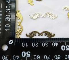 200pcs Wings Stamping 7x30mm Brass Filigree Findings DIY Jewelry Supplies